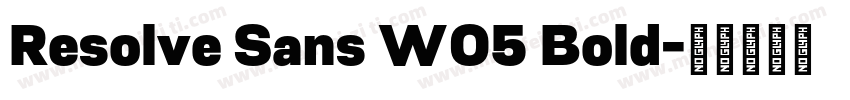 Resolve Sans W05 Bold字体转换
